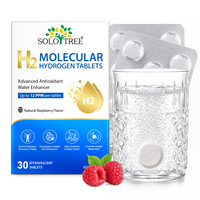 SOLOTREE Complément d'eau antioxydante 12 PPM par comprimé, comprimés d'hydrogène moléculaire H2 pour soutenir la santé énergétique et la santé cérébrale