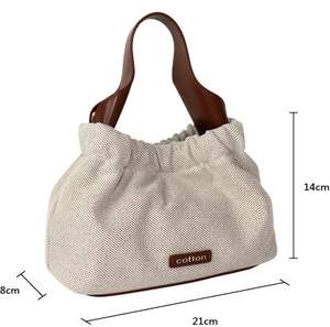 Bolso Tote con patrón de espinas de alta calidad con diseño de nicho único bordado para compras y desplazamientos de otoño y primavera - Product Image 3