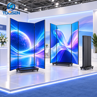 Écran LED portable pliable en trois parties TOOSEN P1.53 P2 P3.076, mur vidéo, service frontal, écran ultra fin pour la publicité dans les centres commerciaux