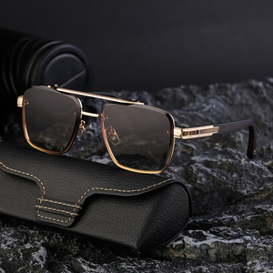 <span class=keywords><strong>Lunettes</strong></span> <span class=keywords><strong>de</strong></span> soleil tendance Partagas, design personnalisé, logo carré en métal, double pont, protection UV400, <span class=keywords><strong>lunettes</strong></span> <span class=keywords><strong>de</strong></span> soleil pour hommes - Product Image 1