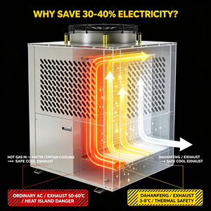 <span class=keywords><strong>Aire</strong></span> <span class=keywords><strong>Acondicionado</strong></span> Industrial Split de Techo 28KW con Cortina de Agua, Ahorro de Energía, 380V <span class=keywords><strong>R410A</strong></span> para 150-200 m² ㎡   Almacén de Fábrica - Product Image 4