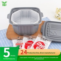 Boîtes repas auto-chauffantes jetables en plastique alimentaire de 32 oz, kits repas, packs chauffants, pots pour personnes pressées, vente en gros disponible