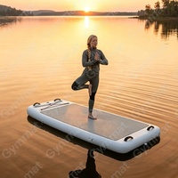 Tapis de méditation aquatique gonflable le plus vendu, plateforme flottante de yoga pour jardin, piscine et studio de yoga