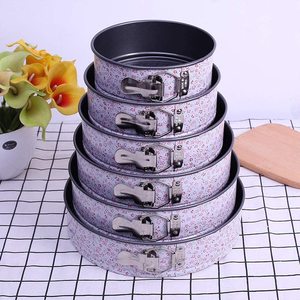 Thép carbon cao không dính <span class=keywords><strong>springform</strong></span> <span class=keywords><strong>Pan</strong></span> Set 6 nhanh chóng phát hành Clip có thể tháo rời dưới rò rỉ bằng chứng Cheesecake chảo kim loại - Product Image 2