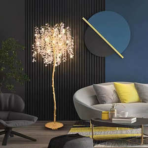 Branche d'arbre Design Unique En Aluminium De Luxe Nordique Moderne Cristal Lampadaires pour Salon Décor À La Maison - Product Image 1