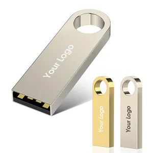 Chiavetta USB 2.0 ad alta velocità in metallo Memory Stick Disk Flash Pen Thumb Memory Drive 4GB/8GB/16GB/32GB/64GB/128GB
