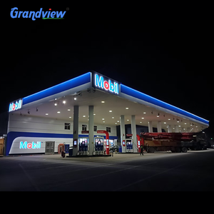 Заправочная станция и дизайнерские стальные аксессуары для бензинового топлива, пилоновый знак, рамка, дизайнерский навес для заправочной станции - Product Image 2