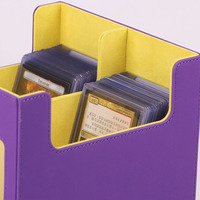 Boîte de rangement en cuir PU personnalisable et durable pour plus de 100 cartes à pochettes, pour jeux de cartes à collectionner OEM/ODM