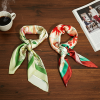 Foulard carré personnalisable 100 % soie de mûrier jacquard sergé, léger, respirant, imprimé floral, de luxe, pour la tête et le cou