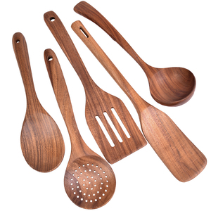 TAOTAOJU kitchen accessories custom cooking tools kitchen utensils cream spatula solid wood spoon best selling teak spatula set