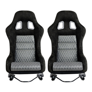 Asiento Deportivo CNSPEED Racing de PVC y Gamuza para Auto YC102095-BG 60x52x95cm - Product Image 1