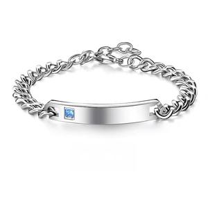 2023 Daily Wear Simple <span class=keywords><strong>Couple</strong></span> Bracelet Lettré Titane Acier Couleur-preuve Bracelets - Product Image 1