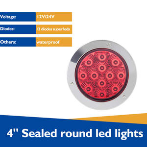 סויה נקודה 4 אינץ 'עגול הוביל קרוון & תאורת משאית | 12v/24v/24v עמיד למים להפסיק להפוך זנב - Product Image 2