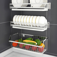 Égouttoir mural de cuisine en acier inoxydable 304, support de rangement pour évier, égouttoir à vaisselle, fourniture d'usine