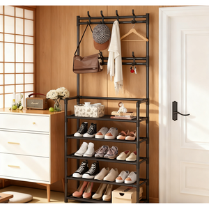 Zapateros Americanos en Existencia, Estantes de Almacenamiento Combinables de Múltiples Niveles, Armarios para Zapatos para el Hogar, Estantes para Zapatos y Sombreros - Product Image 4