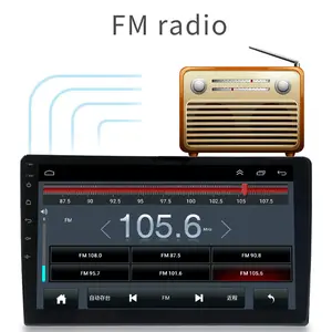 10 inç evrensel Android 9.0 araba radyo 2.5D GPS navigasyon Autoradio multimedya DVD oyuncu dokunmatik ekranı 2 Din araba ses Stereo