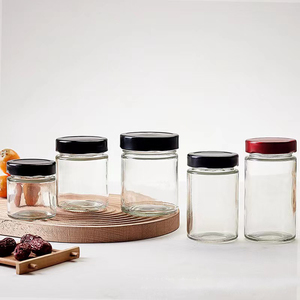 Wadah makanan kaca segel transparan, botol kosong kaca, wadah makanan, toples madu, kaca, 100ml, 350ml - Product Image 4