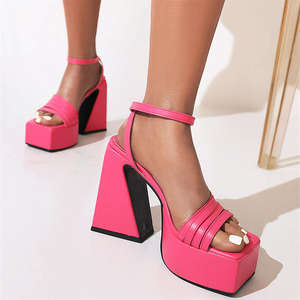 2024 femmes chaussures <span class=keywords><strong>talons</strong></span> personnalisés plate-forme grosse haute Sexy Style Punk chaussures personnalisées bride à la cheville plate-forme sandales à <span class=keywords><strong>talons</strong></span> - Product Image 6