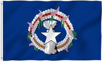 Bandera de Saipan de 3x5 pies, poliéster de lujo resistente y duradero, para interiores/exteriores con rayas cosidas y ojales de latón