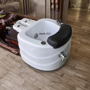 Bol de Pédicure LED Portable et Pliable pour Salon de Manucure, Baignoire Spa Relaxante avec Fonction Hydromassage pour le Lavage des Pieds - Product Image 1