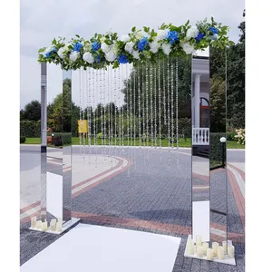 Arc en acrylique Transparent, accessoires de luxe, de haute qualité, miroir, Transparent pour décoration de scène de mariage