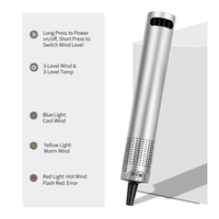 Sèche-cheveux sans pales haute vitesse 1200W, moteur DC, design compact, boîtier métallique, génération d'ions négatifs, 110 000 tr/min, usage domestique et professionnel
