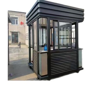 Cabine de sécurité extérieure en acier inoxydable avec fenêtres en verre pour le contrôle d'accès au parking - Product Image 2