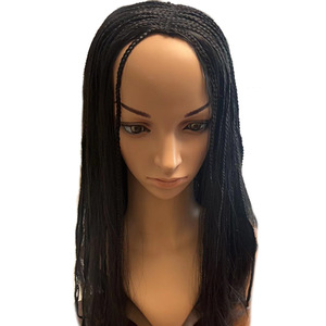Perruque style Princesse Asha, cheveux synthétiques longs noirs tressés, ligne de cheveux naturelle, perruque de cosplay pour Halloween - Product Image 5