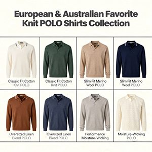 Set Completo <span class=keywords><strong>Polo</strong></span> in Maglia <span class=keywords><strong>a</strong></span> Costine in Cotone con Colletto Button-Down <span class=keywords><strong>a</strong></span> Maniche Corte, Vestibilità su Misura, Stile Business Casual, OEM ODM - Product Image 4