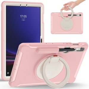 เคสฝาครอบแท็บเล็ต TPU หมุนได้360 S9 <span class=keywords><strong>S8</strong></span>แท็บ <span class=keywords><strong>Samsung</strong></span> <span class=keywords><strong>Galaxy</strong></span> เคสสีชมพูกันกระแทกพร้อมที่ใส่ปากกา - Product Image 2