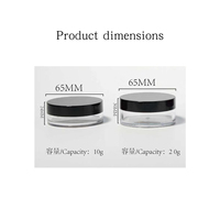 Pot à poudre libre vide personnalisé avec tamis 10g 20g, contenant transparent pour maquillage, pot portable pour fard à joues, emballage cosmétique