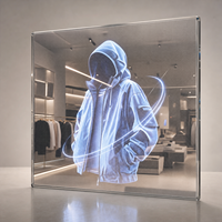 Transparente LED-Folien-Fensterdisplay-Lösung für Mode-Bekleidungsgeschäfte