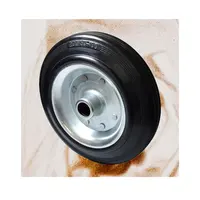 Industrial Solid Rubber Caster Wheel, Steel Disc