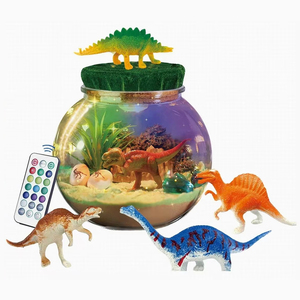 DIY dinosauro giardino terrario Kit di strumenti stelo giocattoli educativi magici sabbia Dino mondo LED luce notturna per i bambini - Product Image 3