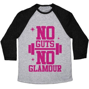 No Guts No Glamour Unisex Tri-Blend <b>Baseball</b> <b>Tee</b> - Product Image 3