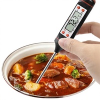 Termometer Dapur Digital LCD Logam untuk Memasak - Alat Pengukur Suhu Daging BBQ yang Akurat - Rentang -50~300 untuk Suhu Makanan dan Susu