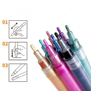 Color Outline Metallic Marker Double Line Paint Pen for Gift Cards Painting DIY Photo Album <b>Scrapbook</b> Crafts - Product Image 2