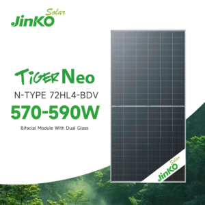 สำหรับแผงโซลาร์เซลล์ 570W-590W แบบสองหน้า N-Type Half Cell กรอบอะลูมิเนียมเคลือบผิว กล่องรวมสายไฟ IP68 รับประกัน 30 ปี - Product Image 5