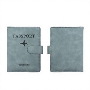 Nuevo Porta Pasaportes de PU con Protección RFID Antirrobo, con Cierre y Broche, Multifuncional, para Documentos de Viaje y Tarjetas de Visita - Product Image 1