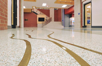 YDSTONE Carrelage de sol artificiel en porcelaine 60x60 Carrelage terrazzo au sol