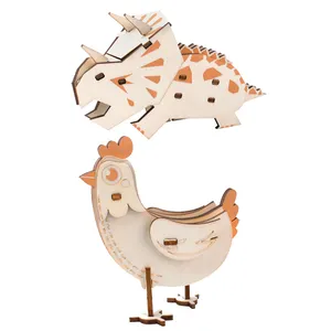 Newland 3d Puzzle in legno animale 3D fai da te giraffa articoli giocattoli in legno per bambini