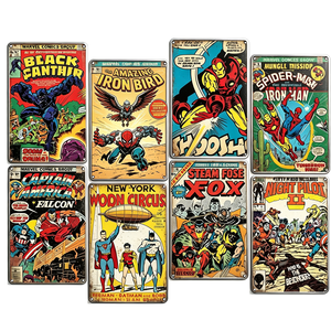 Super Hero Vintage Aluminum Panel Wall <strong>Decor</strong> Hanging Sign <strong>for</strong> Bar Club <strong>Man</strong> <strong>Cave</strong> - Product Image 1