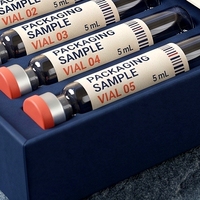 Boîte rigide en carton blanc sur mesure pour peptides avec insert en mousse et impression offset pour usage en soins personnels