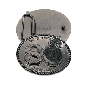 Fashion Barat desainer kustom Logo wanita seng paduan sabuk gesper menyesuaikan Pria Wanita koboi logam kerajinan sabuk gesper - Product Image 2