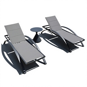 Chaise longue de <span class=keywords><strong>piscine</strong></span> extérieure en aluminium, résistante à l'eau et aux UV, pour la plage, la maison d'hôtes, le jardin, le balcon ouvert - Product Image 1