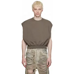 High quality fashion custom design cap sleeves cotton sweatshirt for men