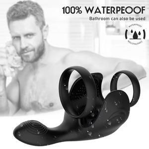 Vibratore Prostatico per <span class=keywords><strong>Uomo</strong></span> in Silicone, Anello Ritardante per Massaggio e Masturbazione Maschile, Dispositivo per Allenamento e Divertimento Adulti - Product Image 5