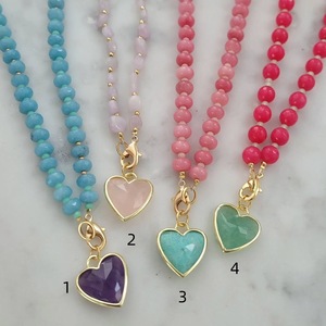 Collar de Cuentas Coloridas Dopamine Bohemia con Colgante de Corazón Chapado en Oro de 18K, Cadena de Clavícula en Capas, Joyería para Mujer, Regalo - Product Image 4