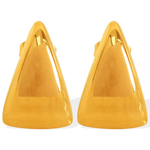 ต่างหูทรงสามเหลี่ยมเรขาคณิต ไทเทเนียมสตีล สีทอง สีเงิน เครื่องประดับแฟชั่นสำหรับทุกวัน - Product Image 5