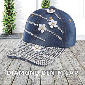 Gorra de Béisbol Unisex con Diseño de Hojas y Diamantes, 6 Paneles, Estilo Desgastado, Ajustable, Protección Solar para Exteriores - Product Image 2